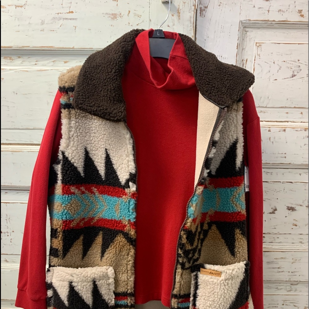 Medium Powder River (Panhandle) Outfitters ladies vest+shirt